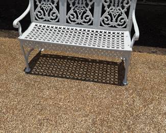 Iron Settee by pool