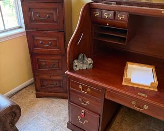 Office Filing Cabinet and Rolltop desk