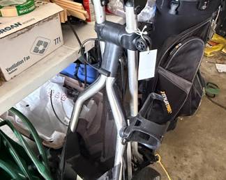 TourTrek Golf Bag and Black Mountain Golf Push Cart