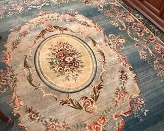 Aubusson Style Floral Oval Rug