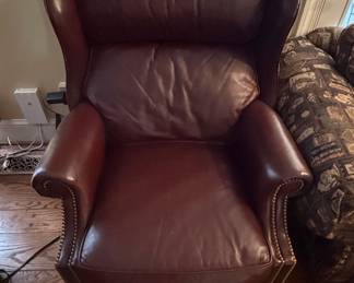 Hancock & Moore Leather Wingback Recliner