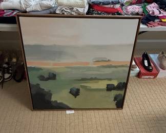 Abstract Landscape Painting - "Ochre Evening II" Style