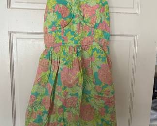 Red Camel Floral Print Smocked Sundress
