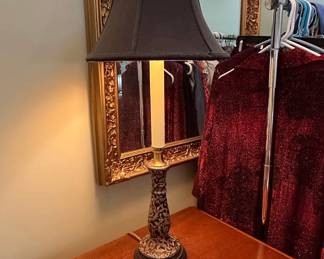 Regency Hill Juliette Traditional Buffet Table Lamp with Black Bell Shade