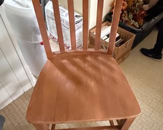 Wooden Schoolhouse Bar Stool