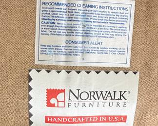 Norwalk Furniture Upholstered Armchair and Ottoman