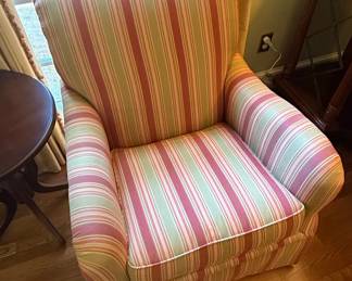 Huntington House Armchair with Striped Upholstery
