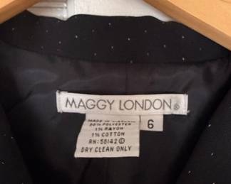 Maggy London Black Polka Dot Blazer