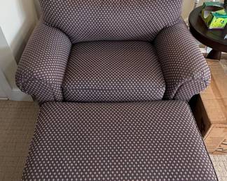 Norwalk Furniture Upholstered Armchair and Ottoman