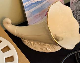 Lenox "Fruits of Life" Cornucopia Vase