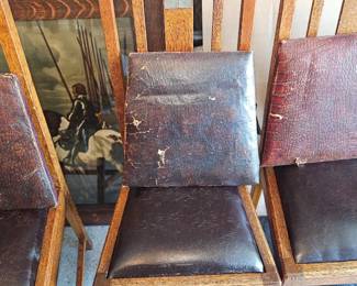 Rare inlay craftsman chairs 