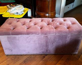 Pink velvet chest 