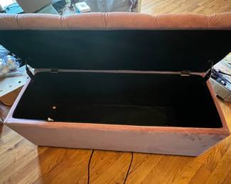 Pink velvet chest - opened