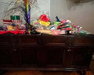 Chest with sliding top drawers/party supplies 