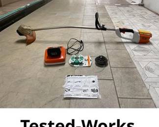 Stihl FSA 65 Battery Powered Weed Eater w/ Charger-Battery-Instructions-Extra Head & String