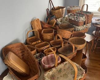 Longaberger baskets and pottery