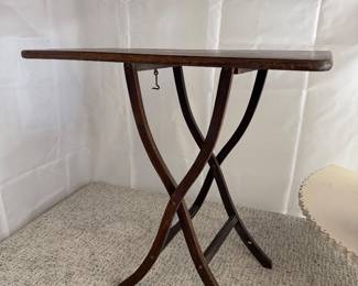 Square Wood Folding Upright Table