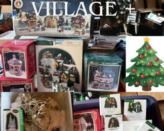Christmas Village Houses, lights, and many accessories from Dept. 56