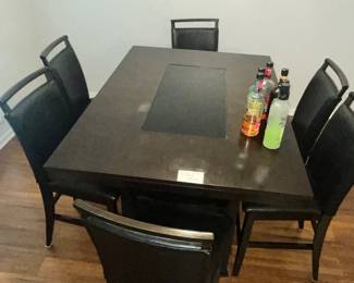 TALL TABLE & 6 CHAIRS
