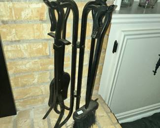 IRON FIREPLACE TOOLS