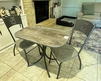 METAL 3pc BISTRO "COFFEE" SET!