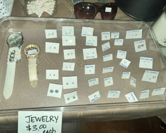 WATCHES, STERLING EARRINGS