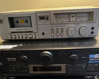 Technics M205 Cassette Tape Deck (Dolby)/Technics AV Control Receiver (SA-DX1050)