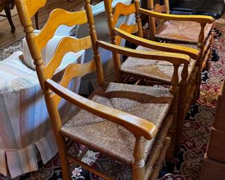 Cane Bottom Ladderback Chairs