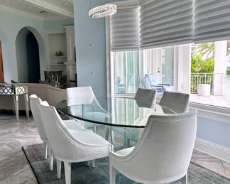 Modern Glass S Table - Cove Dining Chairs