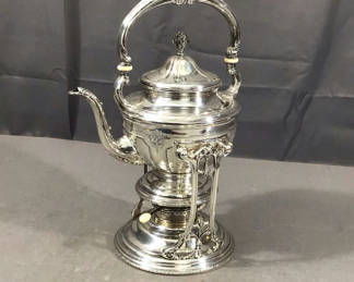 Lot 109: Towle Sterling Louis XIV Kettle & Warmer (1070+dwt)