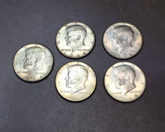 Lot 146: U.S. JFK Silver Half Dollars (90/8dwt, 40/29dwt)