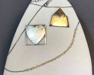 Lot 135: Pat Flynn Sterling/18K Brooch & More (STR 4+dwt)