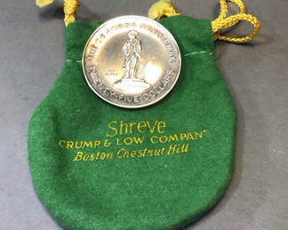 Lot 139: Shreve, Crump & Low Concord Minuteman Silver Coin (20+dwt)
