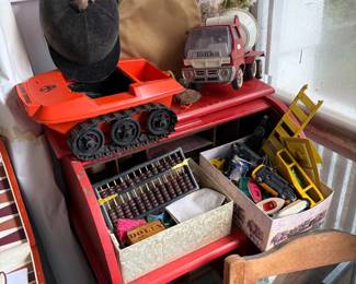 Abacus. Tonya toy dump truck  Vintage toy vehicles 