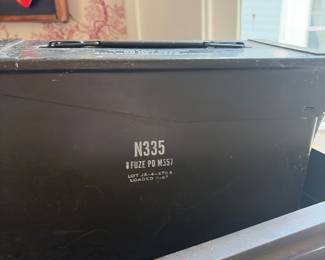 A genuine vintage military ammunition box