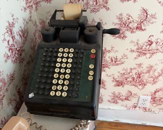 Vintage mechanical adding machine