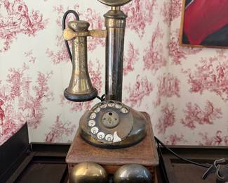 Original antique candlestick phone from the early 1900s