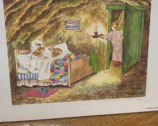 limited edition print featuring an illustration from The Tale of Benjamin Bunny by Beatrix Potter