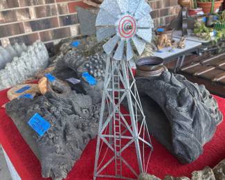 Galvanized steel windmill model