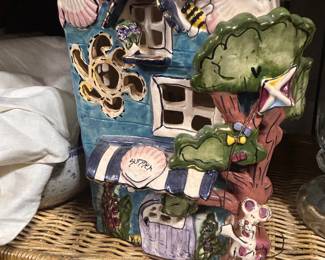 Blue Sky Clayworks “Summer House” ceramic planter