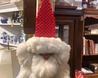 Vintage macrame Santa