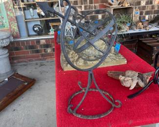 Wrought iron garden sundial