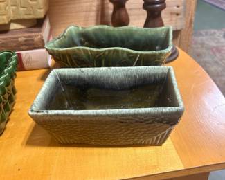 Vintage MCM Hill drip pottery planter
