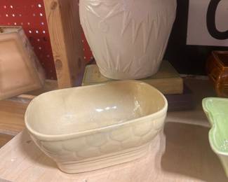 MCM Cookson Pottery Honeycomb Planter - Yellow