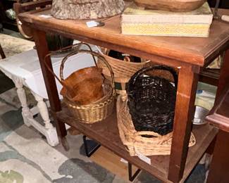 Wooden tea or bar cart