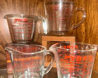 Fireking, Pyrex, & Anchor Hocking measuring cups