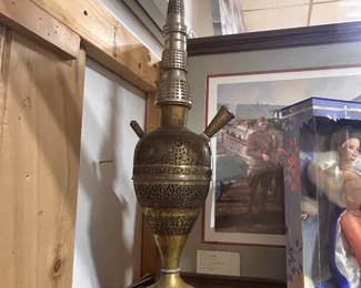 vintage Middle Eastern hookah or shisha water pipe