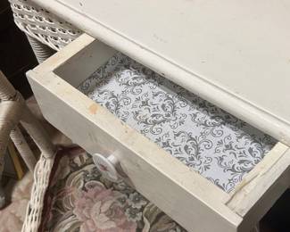 LOOK!!! $40 for this white wicker desk & chair