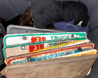 Vintage license plates