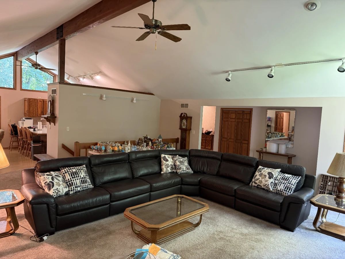 Leather Power Reclining Sectional Sofa